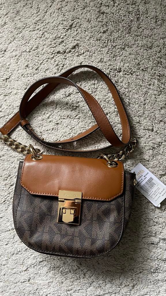 Michael Kors Cecilia Mini Saddle Bag - Nieuw met kaartje, Ophalen of Verzenden, Nieuw, Bruin, Schoudertasje