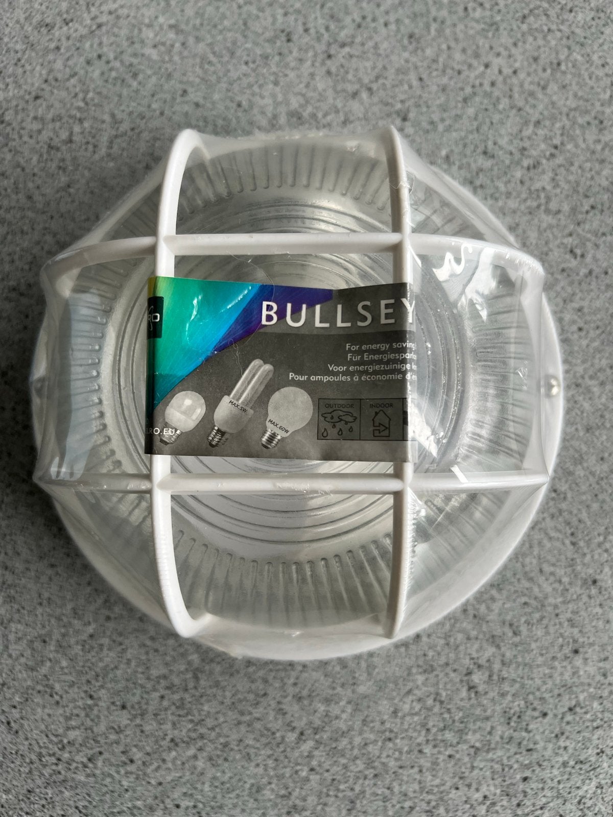 Elro Bullsey Buitenlamp/Binnenlamp E27 Max 60W IP44, Wit, Overige merken, Kunststof, Nieuw