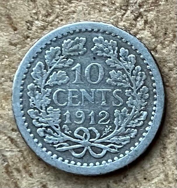 10 cent 1912 Wilhelmina, Ophalen, Zilver, 10 cent, Koningin Wilhelmina