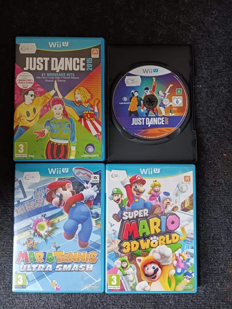Originele Nintendo Wii U Spellen - Mario, Just Dance, Spelcomputers en Games, Games | Nintendo Wii U, Muziek, Gebruikt, Ophalen of Verzenden