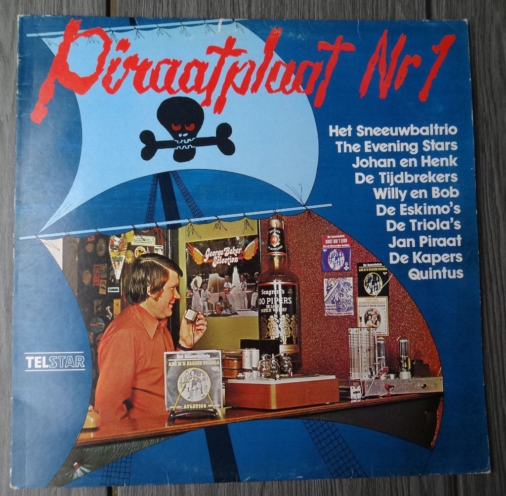 LP met Piratenmuziek    PIRAATPLAAT NR 1 van Telstar, Cd's en Dvd's, Vinyl | Nederlandstalig, LP, Gebruikt, Ophalen of Verzenden