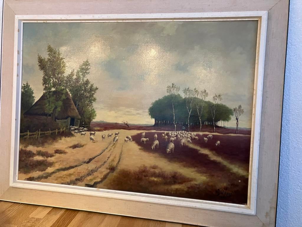 Olieverfschilderij op doek, Antiek en Kunst, Ophalen of Verzenden