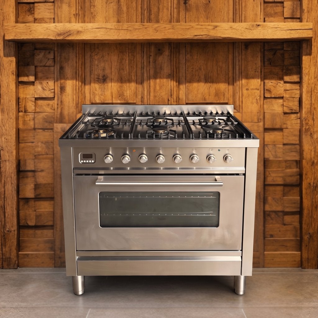 Boretti 90 cm · RVS · 300C oven · Incl conditierapport, 60 cm of meer, Refurbished, Ophalen of Verzenden, Gas