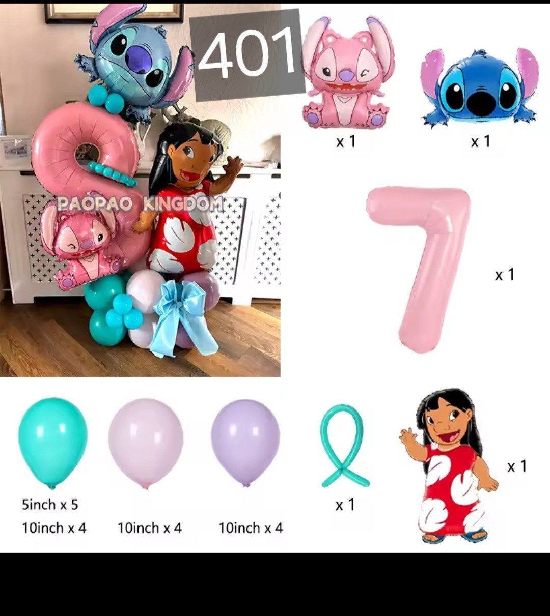 Lilo & Stitch Feestpakket - Ballonnen en Decoratie, Ophalen, Nieuw, Versiering, Verjaardag