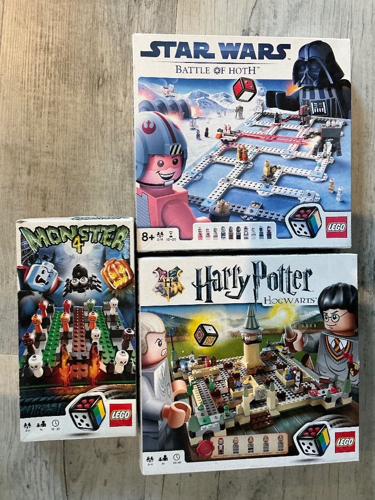 3x LEGO gezelschapsspel - Harry Potter, Star Wars, Monsters, Ophalen of Verzenden, Gebruikt, Lego