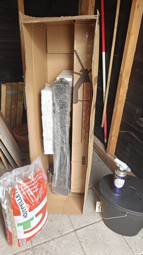 Pellet Terras Heater 170cm hoog (nieuw in doos), Ophalen of Verzenden, Nieuw, Elektrisch, Vloer