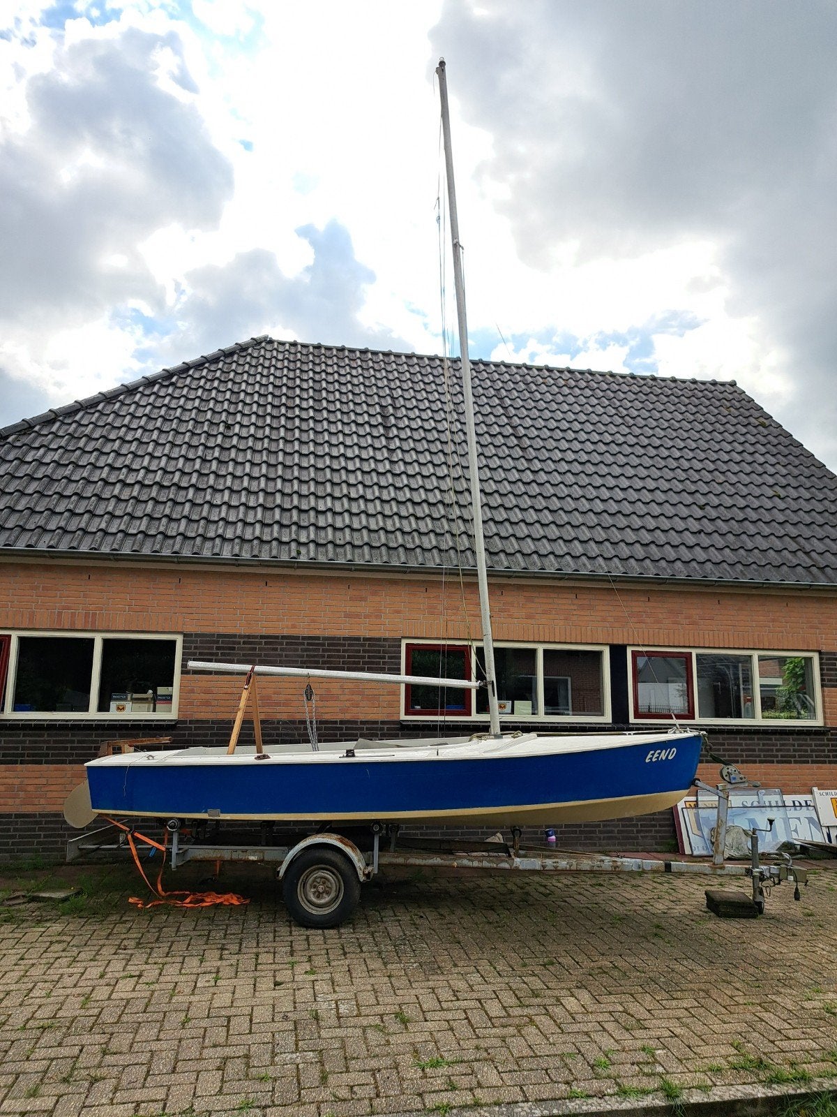 Volksboot 480 - Compleet uitgerust en vaarklaar!, Watersport en Boten, Open zeilboten, Ophalen, Fok, Gebruikt, Polyester
