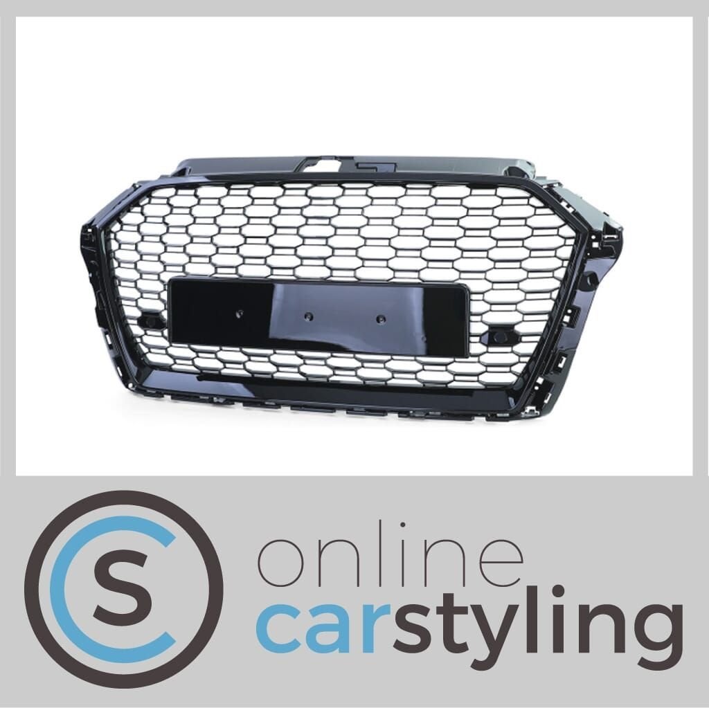 Embleemloze Grill Audi A3 8V Glossy Black, -, -, Nieuw, -
