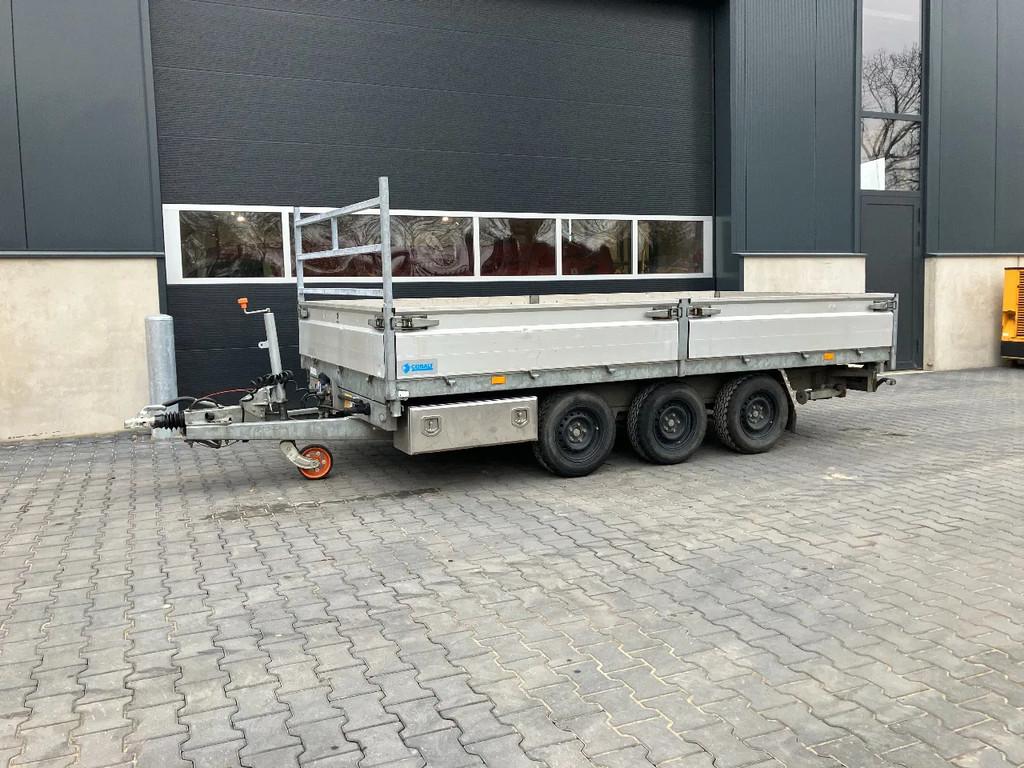 Hapert 3 zijdige elektrische kipper aanhanger (bj 2021), Overige brandstoffen, Bedrijf, Aanhangers en Opleggers, Te koop