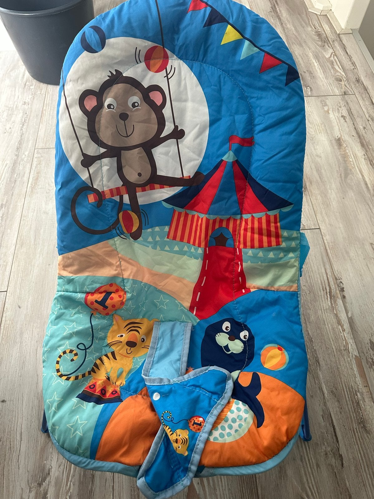 Vrolijke Baby Wipstoel met Circus Thema, Ophalen, Zo goed als nieuw