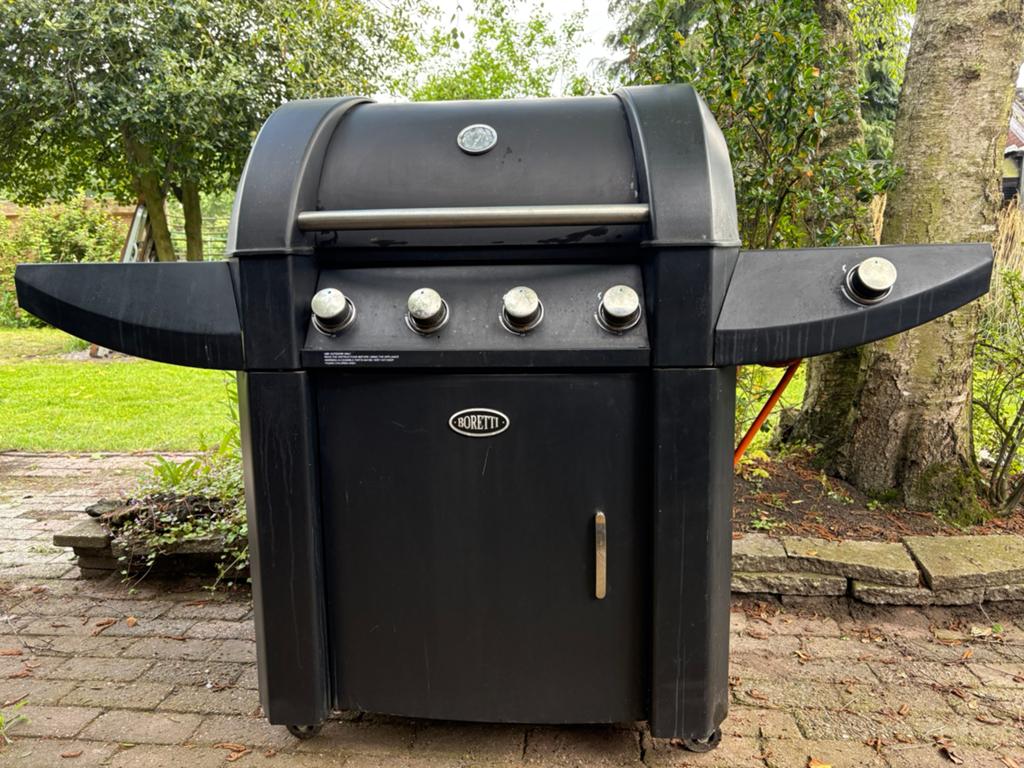 Boretti bbq , boretti gasbarbecue met  5 branders, Ophalen, Gebruikt