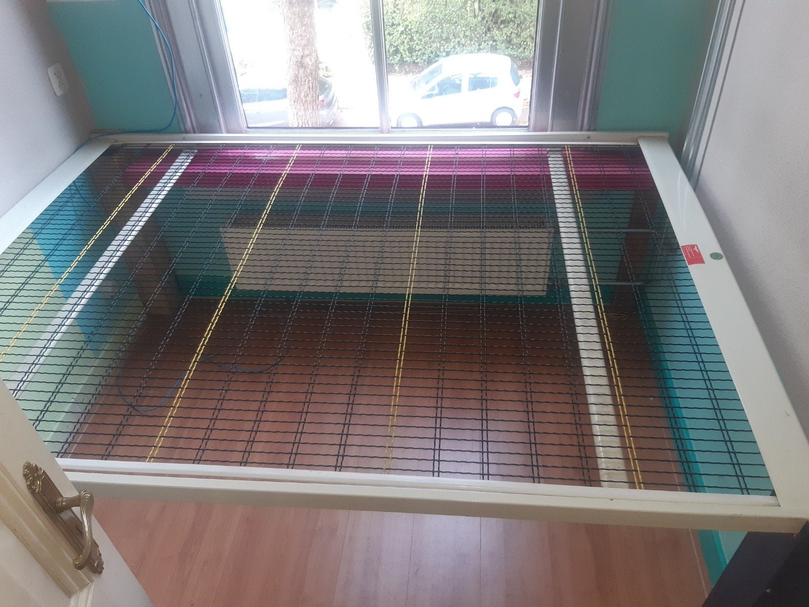 metalen bedspiraal, Huis en Inrichting, Ophalen, Wit, Tweepersoons, 140 cm