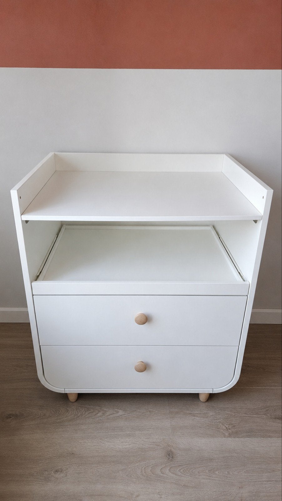 IKEA MYLLRA Commode - Wit met houten knoppen, Kinderen en Baby's, Kinderkamer | Commodes en Kasten, Ophalen, Gebruikt, 50 tot 70 cm