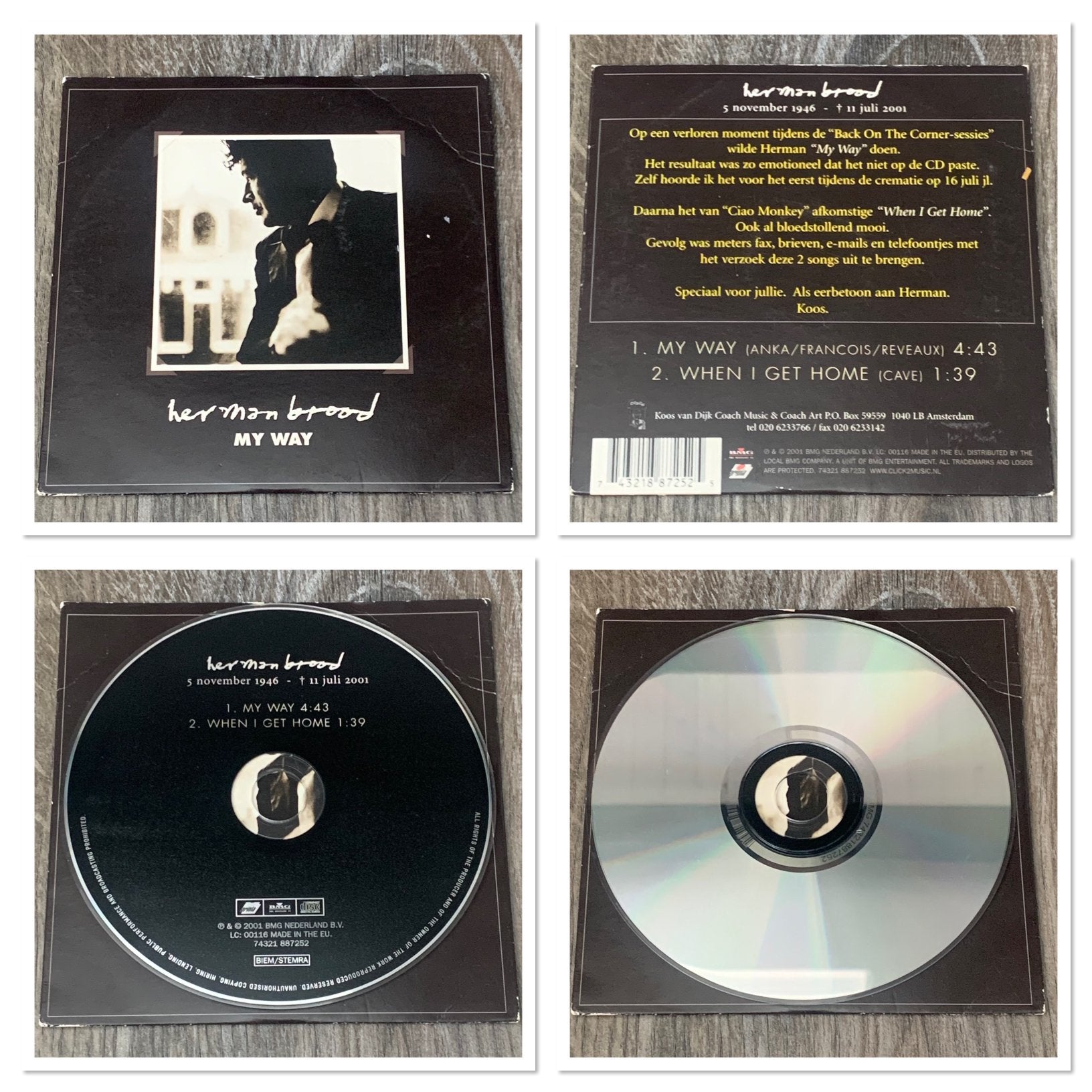 Herman Brood: My Way, Cd's en Dvd's, Cd Singles, Ophalen of Verzenden