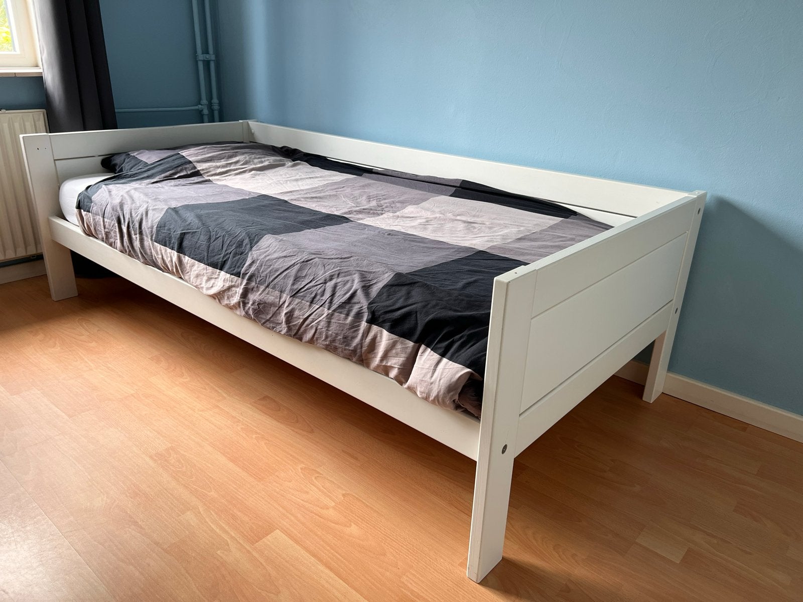 Lifetime bed (wit), Ophalen, Eenpersoons, Wit, 200 cm
