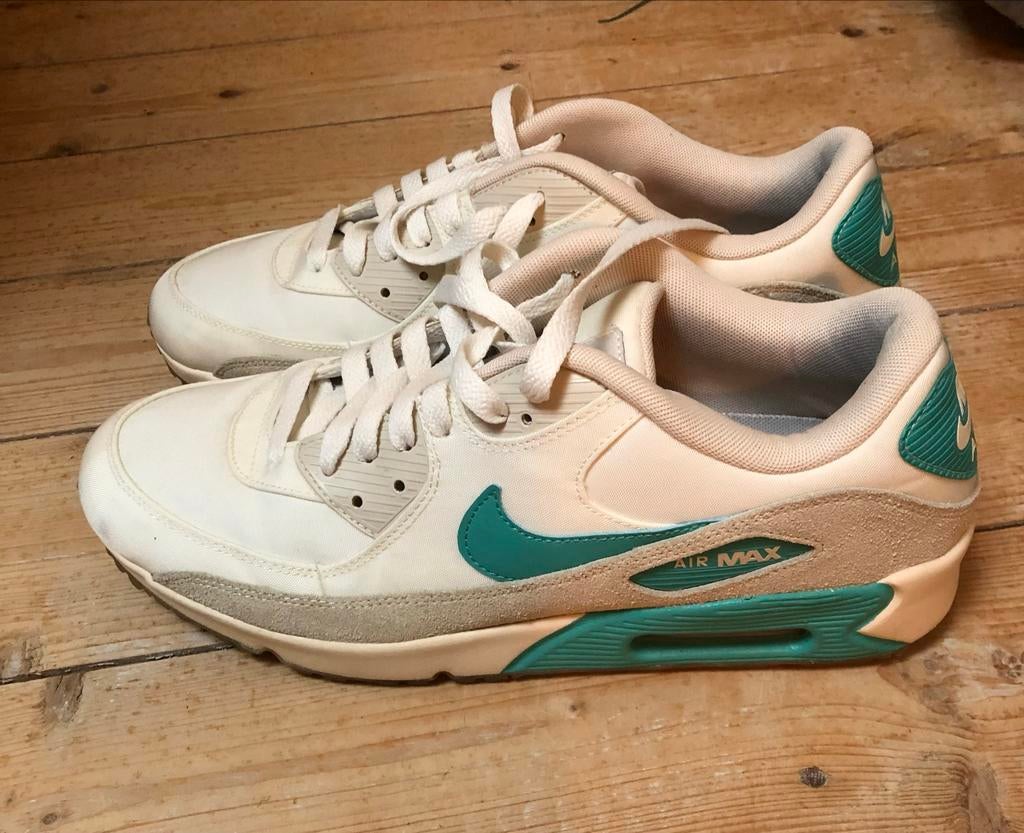 Nike Air Max 90 Sneakers - Wit/Turquoise, Kleding | Dames, Schoenen, Gedragen, Sneakers of Gympen, Wit, Ophalen of Verzenden