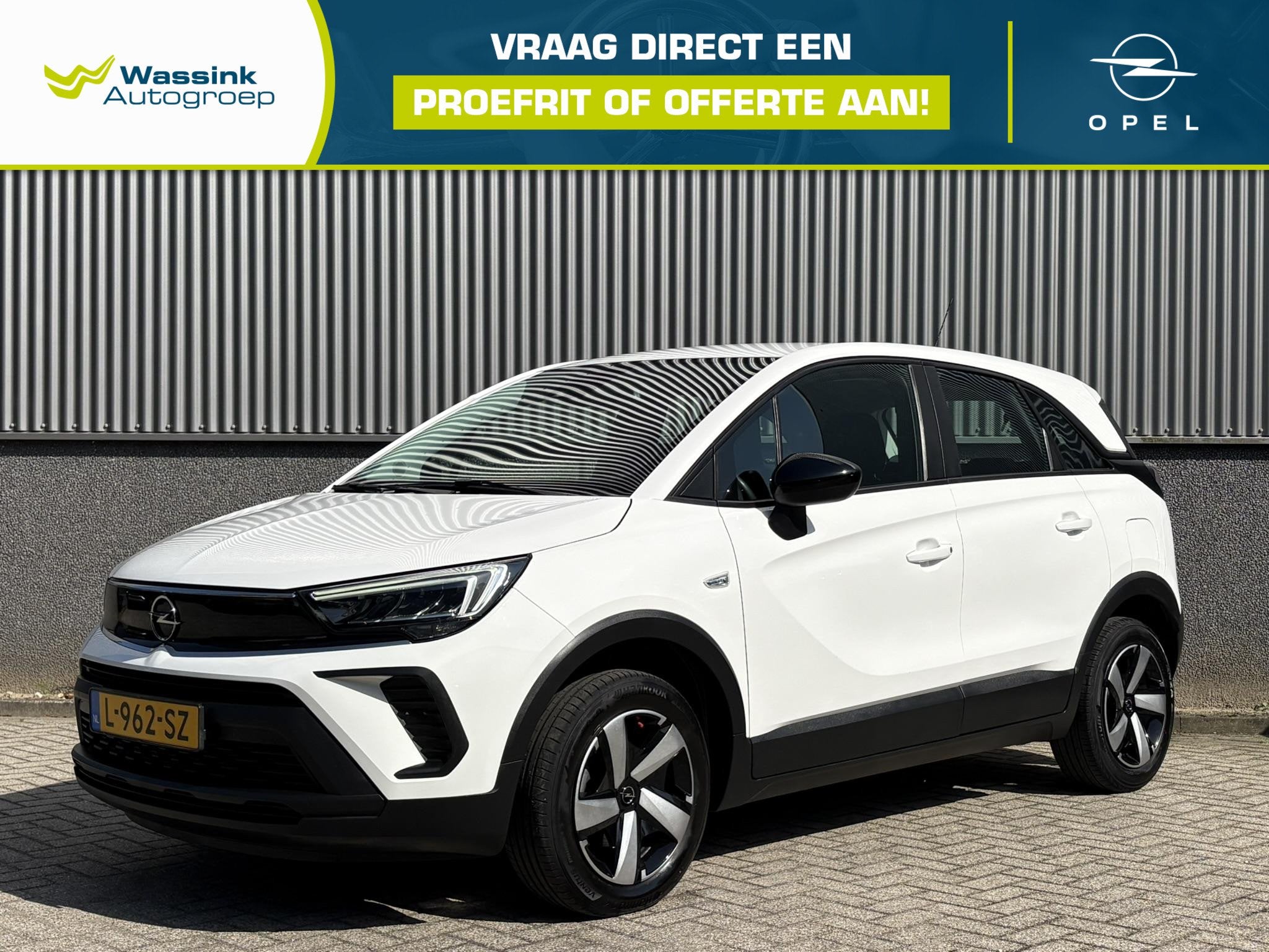 Opel Crossland 1.2 Turbo Edition | Navigatie | Camera | Crui, Gebruikt, Euro 6, 1199 cc, Wit