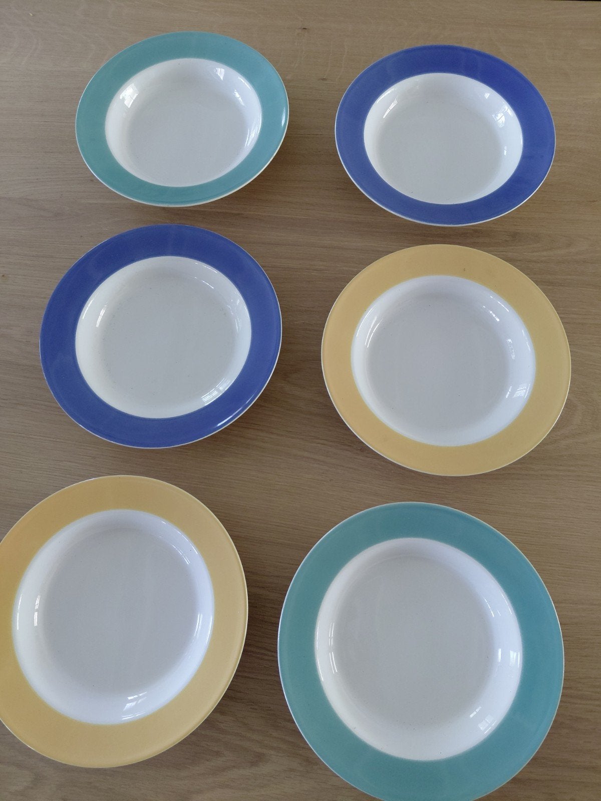 PAGNOSSIN, Treviso,Italy, 6 diepe borden, 3 kleuren, NIEUW, Huis en Inrichting, Keuken | Servies, Nieuw, Ophalen of Verzenden