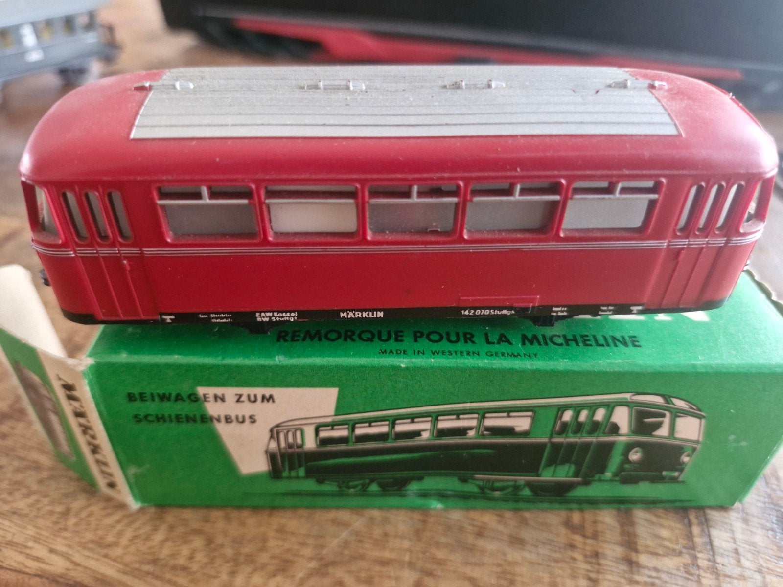 Märklin Remorque pour la Michelin - Bijwagen Schienenbus, Wisselstroom, Gebruikt, Wagon, Ophalen of Verzenden