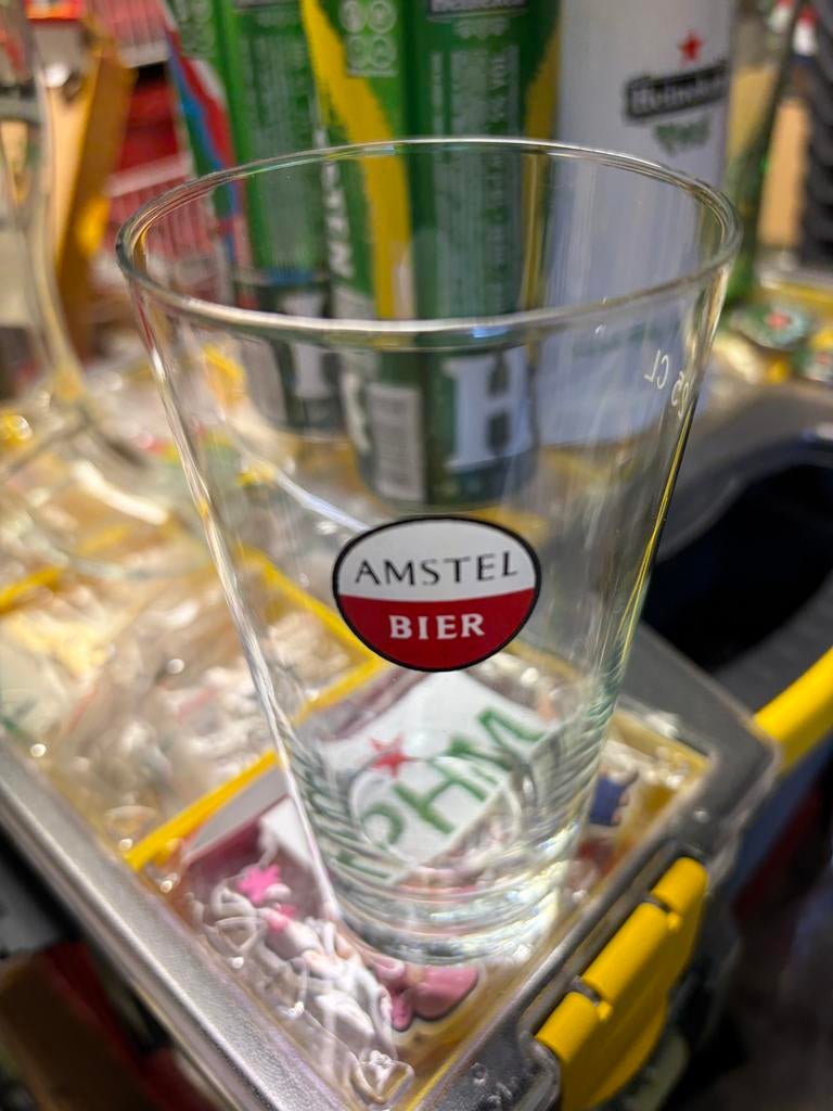 Oud amstel glas, Ophalen, Zo goed als nieuw, Glas of Glazen, Amstel