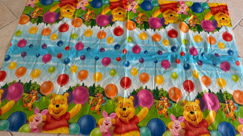 Tafelkleed plastic Winnie the Pooh 180x120 cm, Ophalen of Verzenden, Gebruikt, Rechthoek