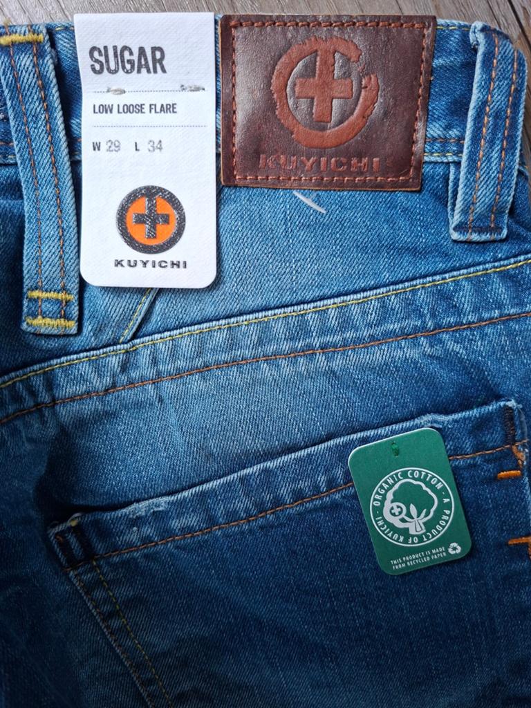 KUYICHI Sugar low loose flared jeans W29 L34, Blauw, KUYICHI, Nieuw, Ophalen of Verzenden