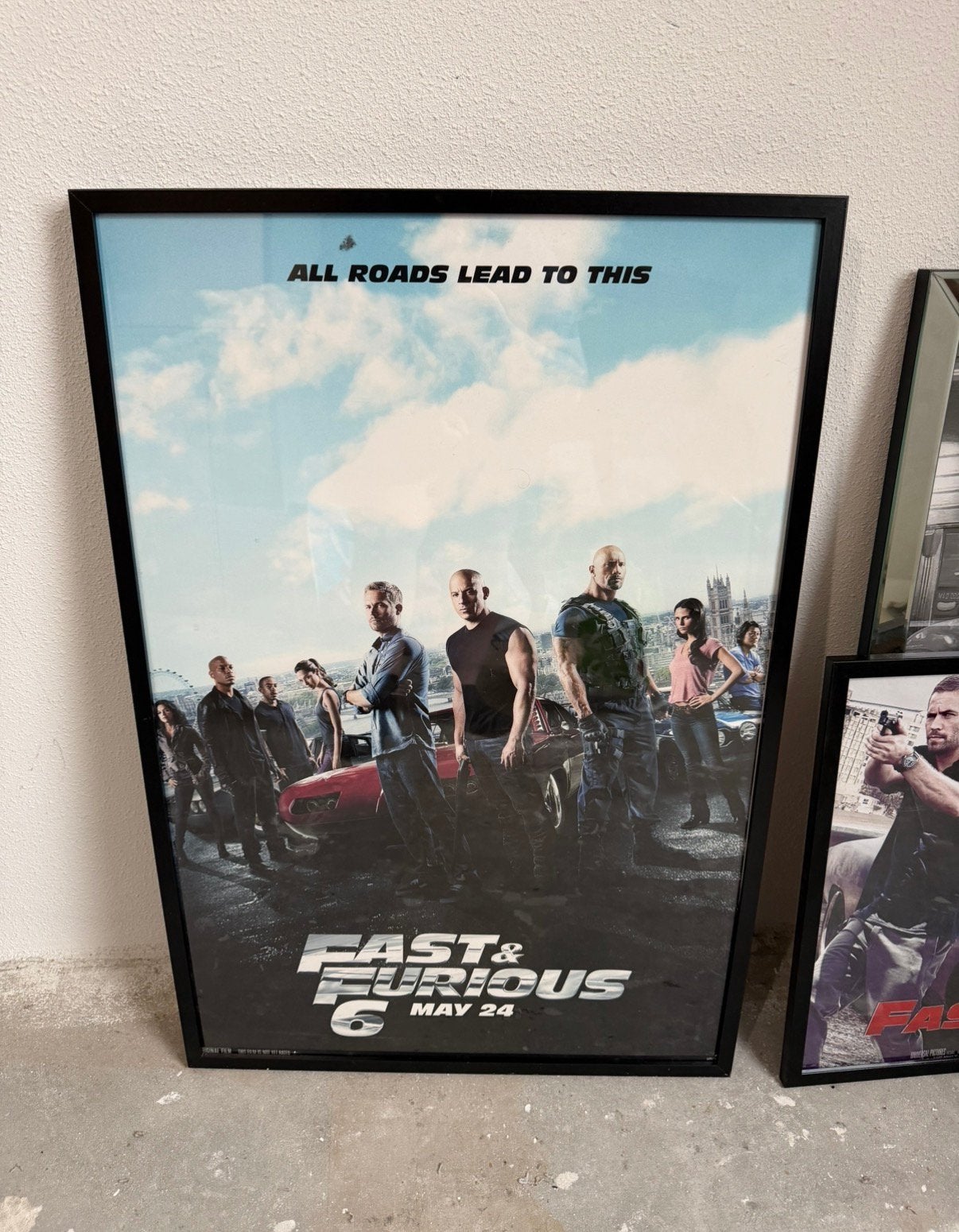 Mooie fast and the furious poster in lijst 60x90, Verzamelen, Ophalen of Verzenden, Zo goed als nieuw, A1 t/m A3, Film en Tv