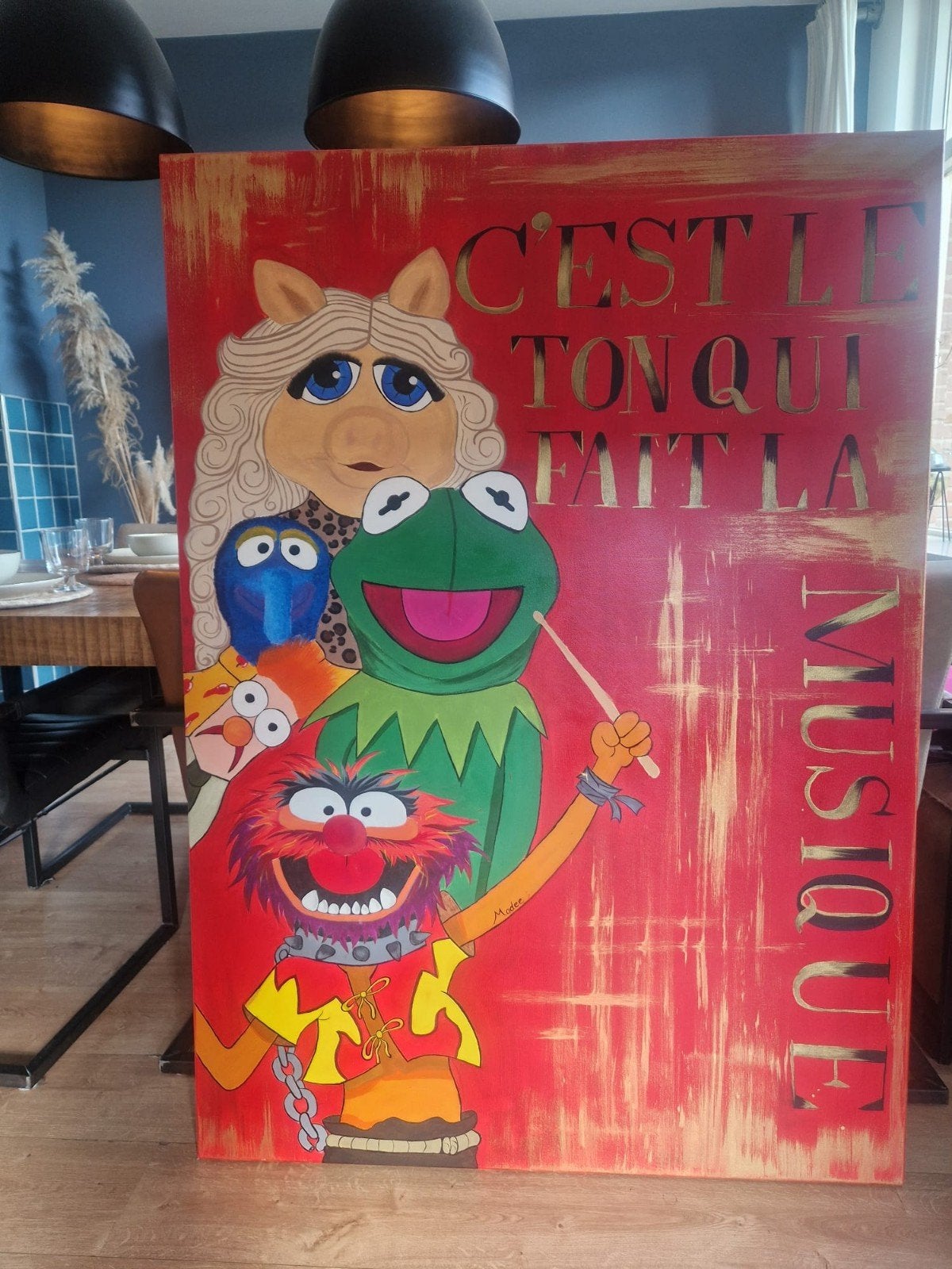 Zeer uniek, groot Muppets kunstwerk – Eyecatcher (140x100 Ze, Ophalen