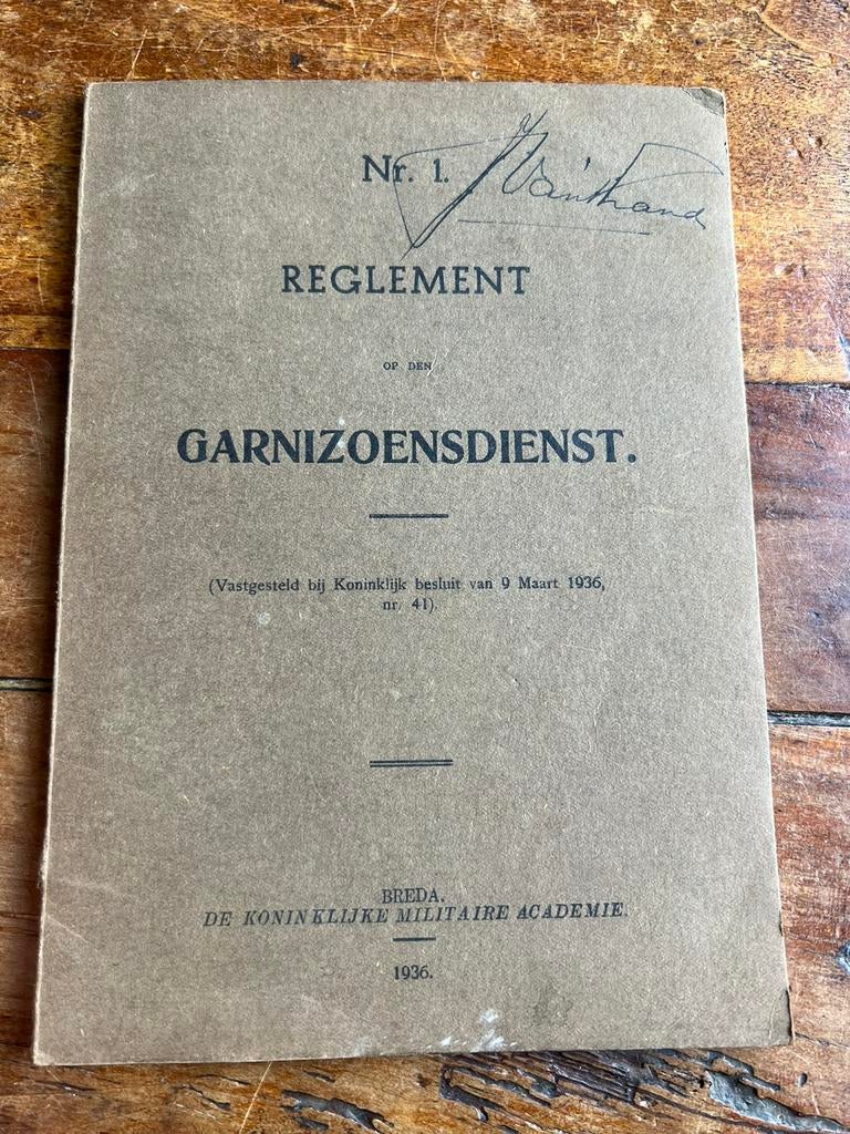 Nederlands mobilisatie voorschrift garnizoensdienst sabel, Zwaard of Sabel, Ophalen of Verzenden, Nederland