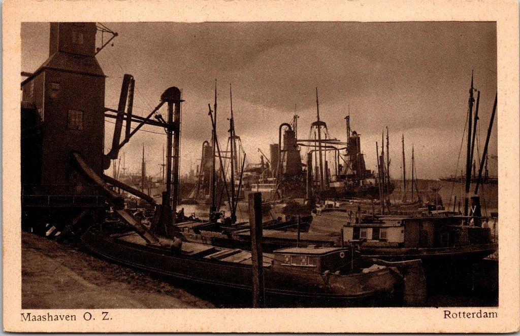 Rotterdam - 12 antieke ansichtkaarten Maashaven XI, Verzamelen, Verzenden, 1920 tot 1940, Gelopen, Zuid-Holland