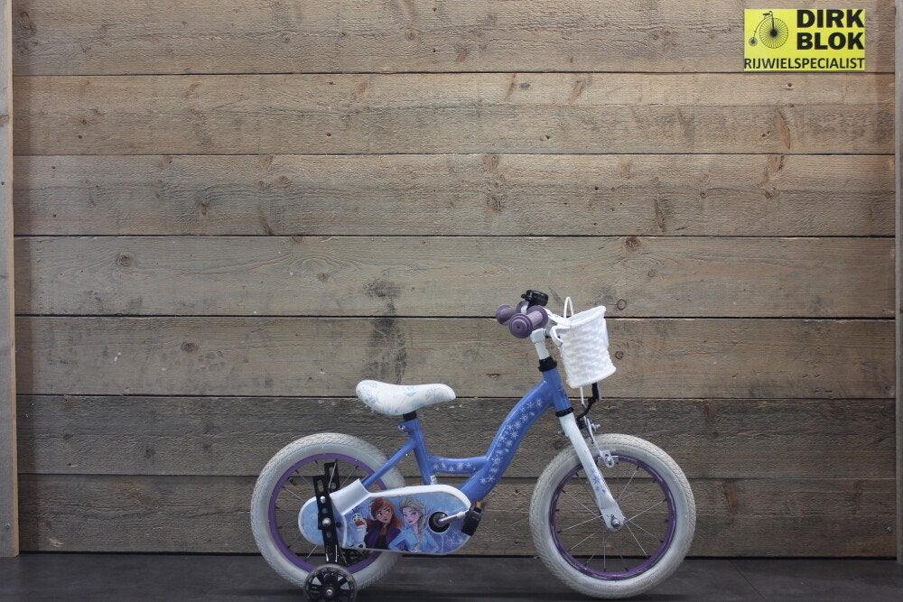 16 inch Princess meisjesfiets blauw/ paars + 3 mnd garantie