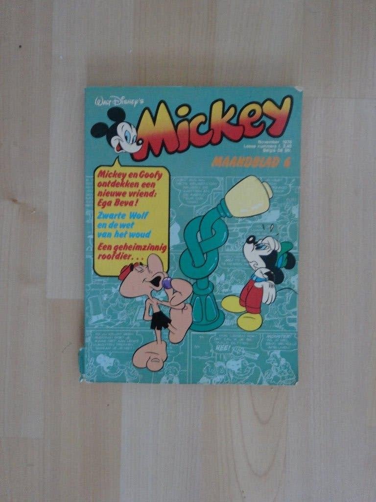 Mickey Mouse maandblad nr 6 1976, Eén stripboek, Ophalen of Verzenden, Zo goed als nieuw