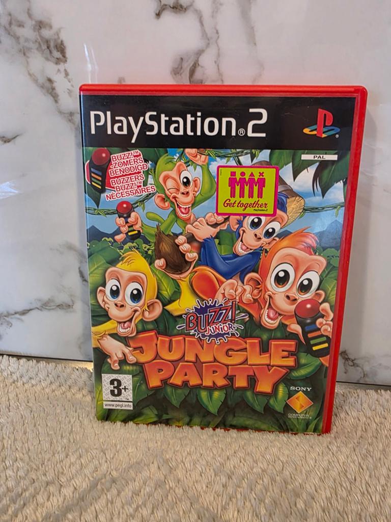 Buzz! Junior Jungle Party PS2 Rode Case, Muziek, Ophalen of Verzenden, Zo goed als nieuw, 3 spelers of meer