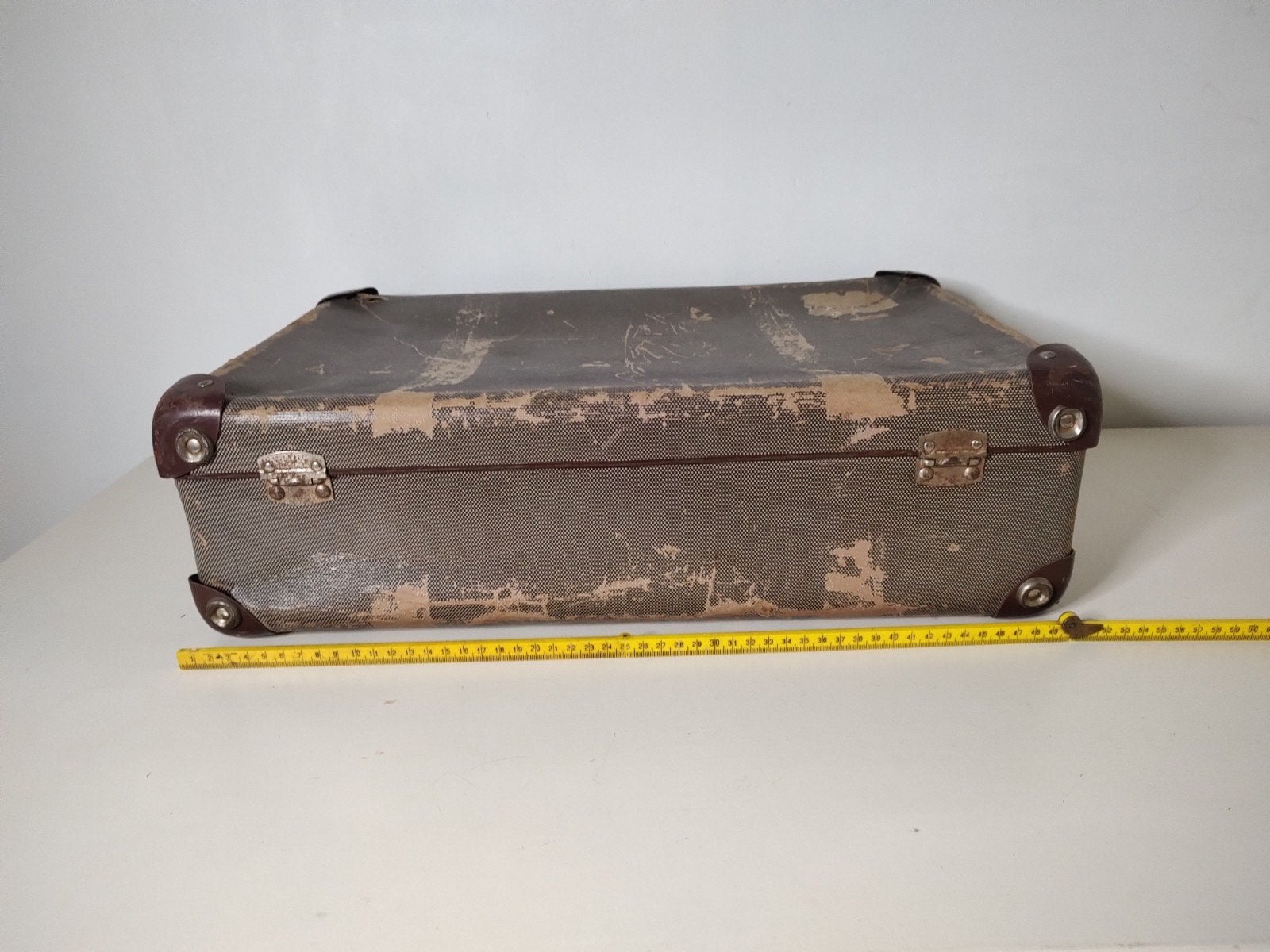 Vintage jaren 40 koffer van geperst karton - K787, Overige materialen, Gebruikt, 50 tot 60 cm, Onbekend