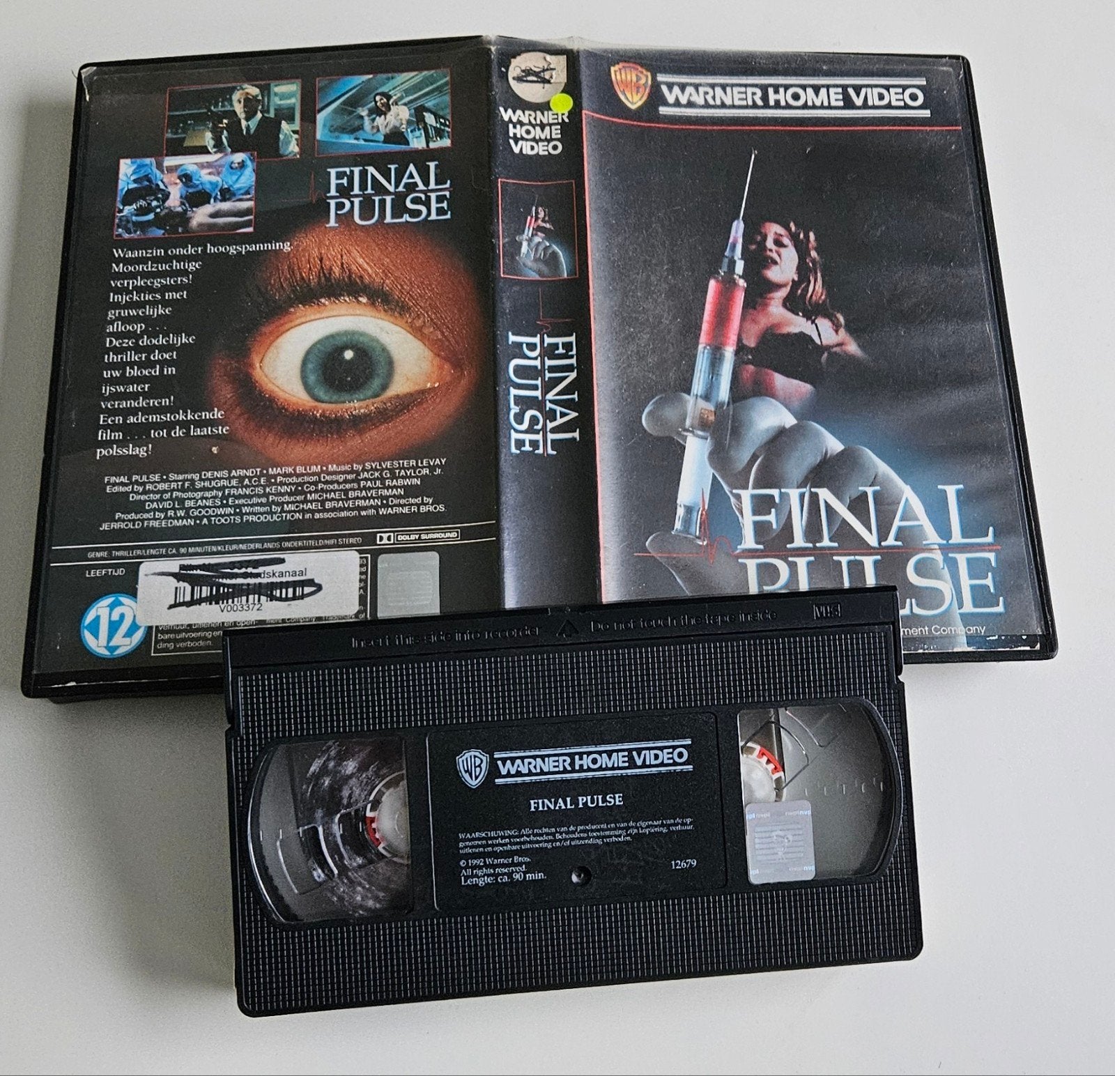 Final Pulse Ex-Rental VHS, Thriller uit 1992, Schimmelschade, Gebruikt, Ophalen of Verzenden, VHS, Vanaf 12 jaar