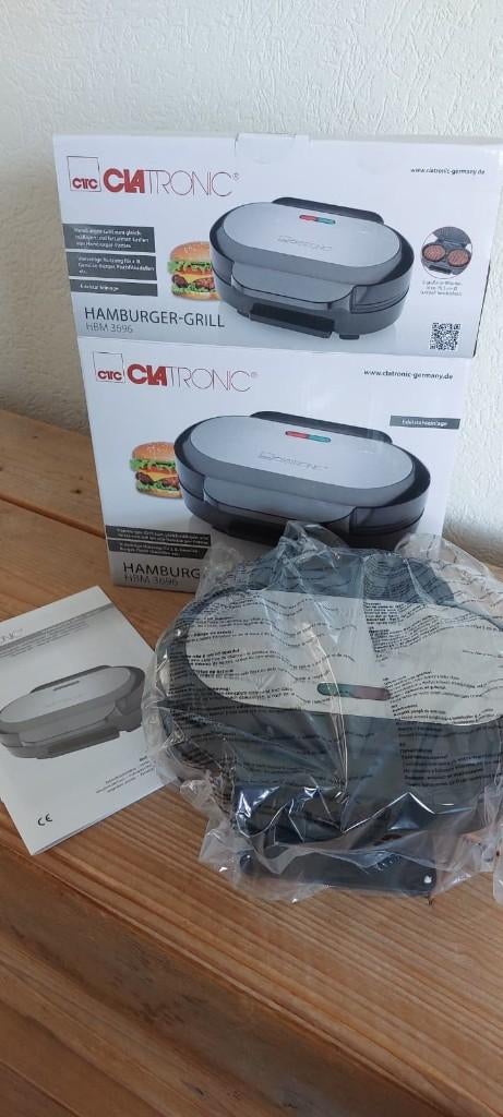 Clatronic HBM 3696 hamburger / vlees grill, Onbekend, Nieuw, Ophalen of Verzenden, Tafelgrill