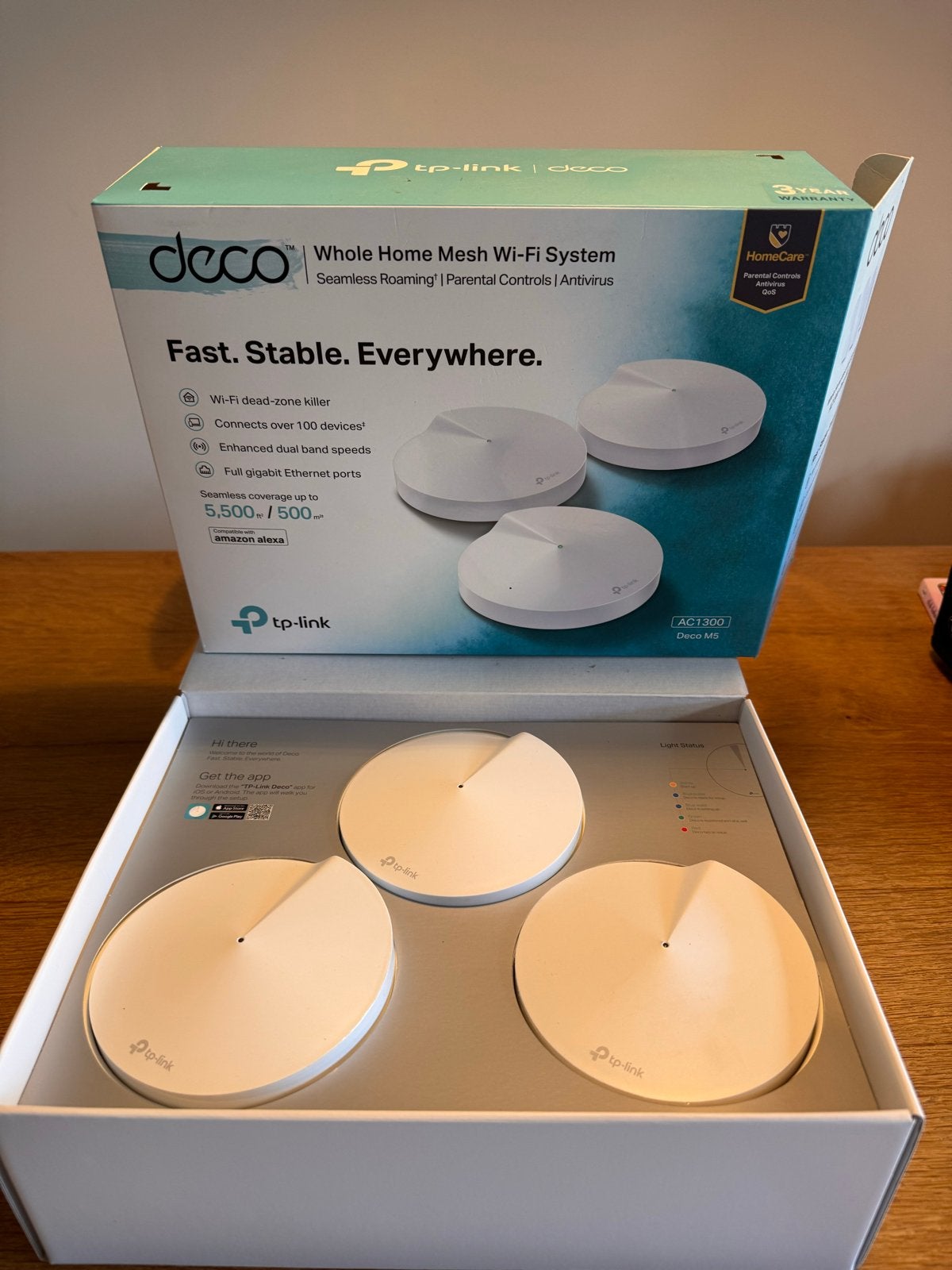 TP-Link Deco M5 (AC1300) Whole Home Mesh Wi-Fi Systeem, Ophalen of Verzenden, Gebruikt, Router