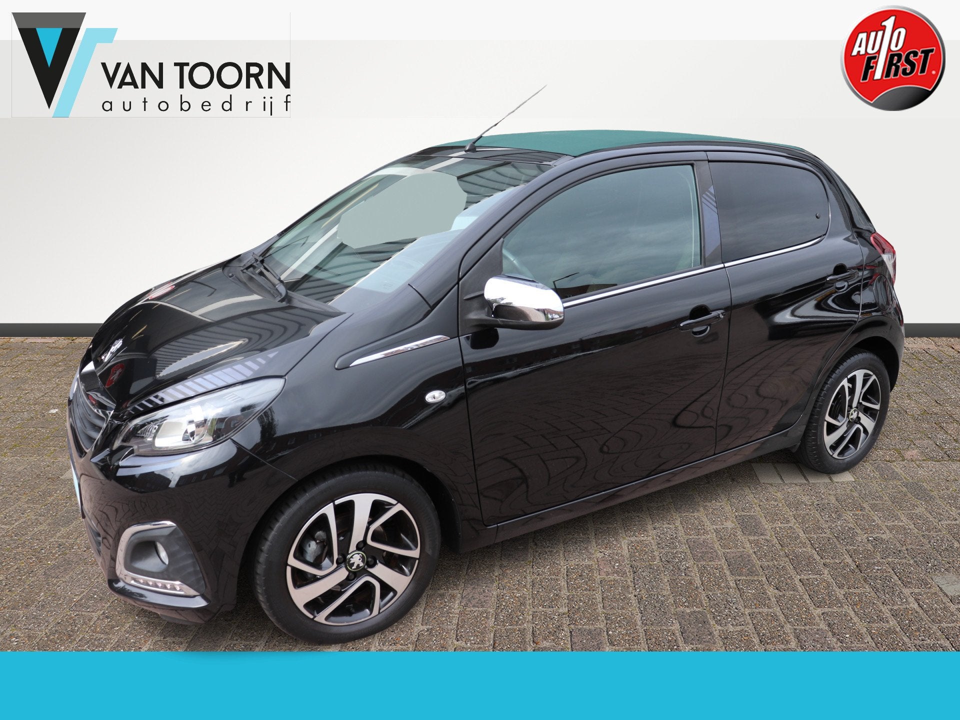 Peugeot 108 1.0 e-VTi Collection Cabrio dak! | scherm met Ap, Auto's, Stof, Gebruikt, 4 stoelen, Zwart