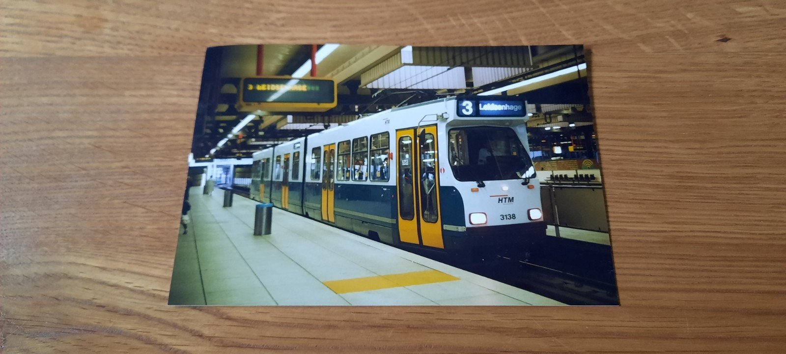 Tram foto HTM 3138 - Den Haag 1994, Ophalen of Verzenden, Zo goed als nieuw, Trein, Kaart of Prent
