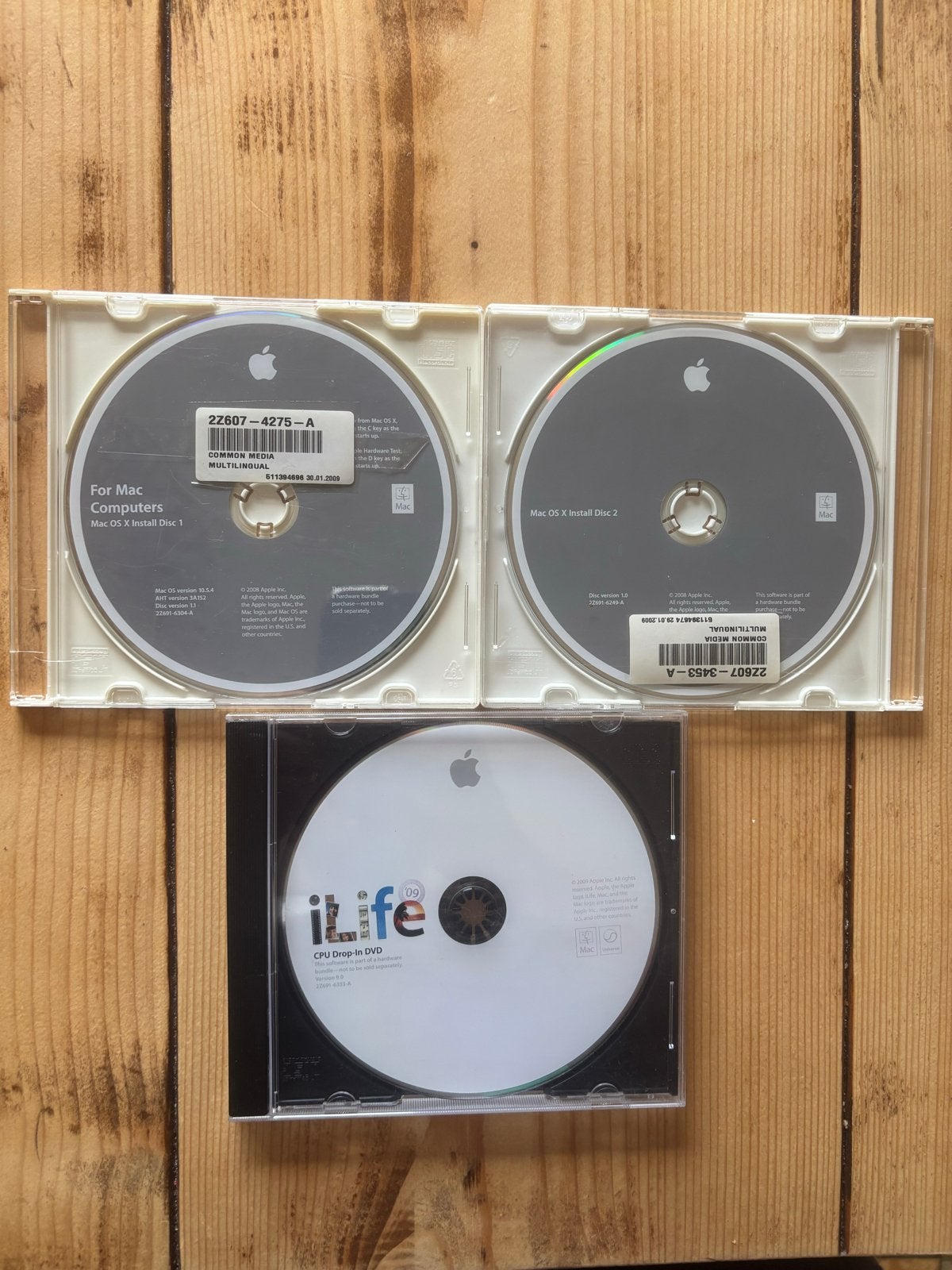 Apple installatie disks OS X 10.5.4 en iLife 9, Computers en Software, Besturingssoftware, Ophalen of Verzenden, Gebruikt, MacOS