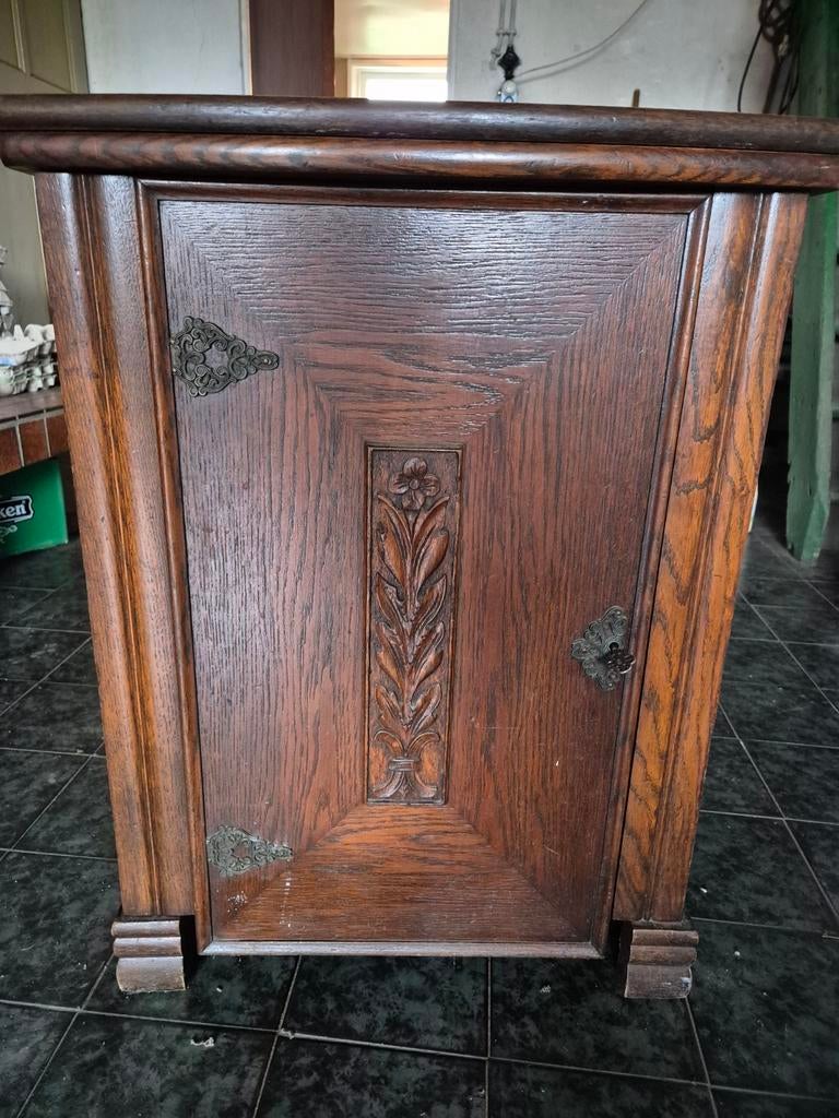 Antieke Singer Naaimachine Kast - Eikenhout, Antiek en Kunst, Ophalen