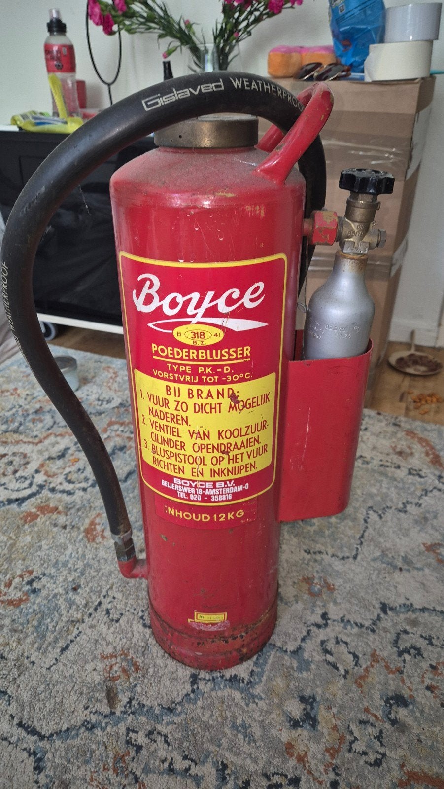 Gratis oude Boyce poederblusser (12KG), Huis en Inrichting, Ophalen