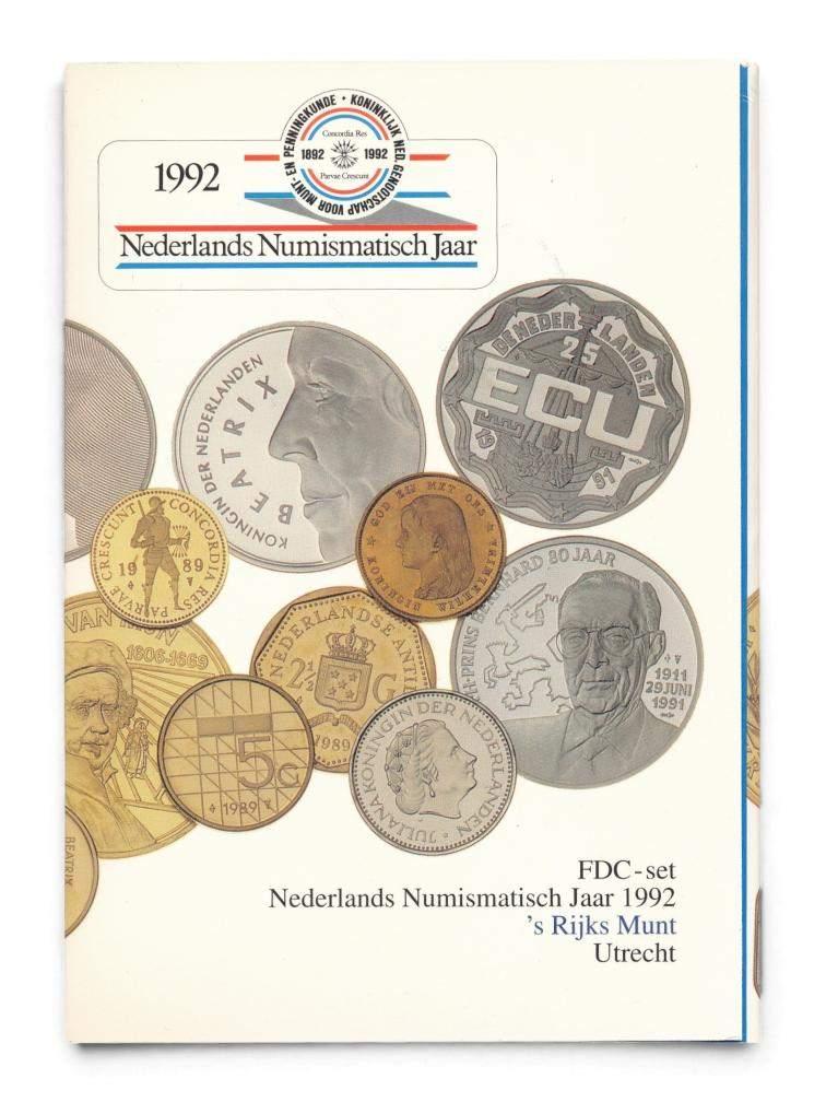 NL Numismatisch Jaar 1992 muntset Gulden FDC incl penning