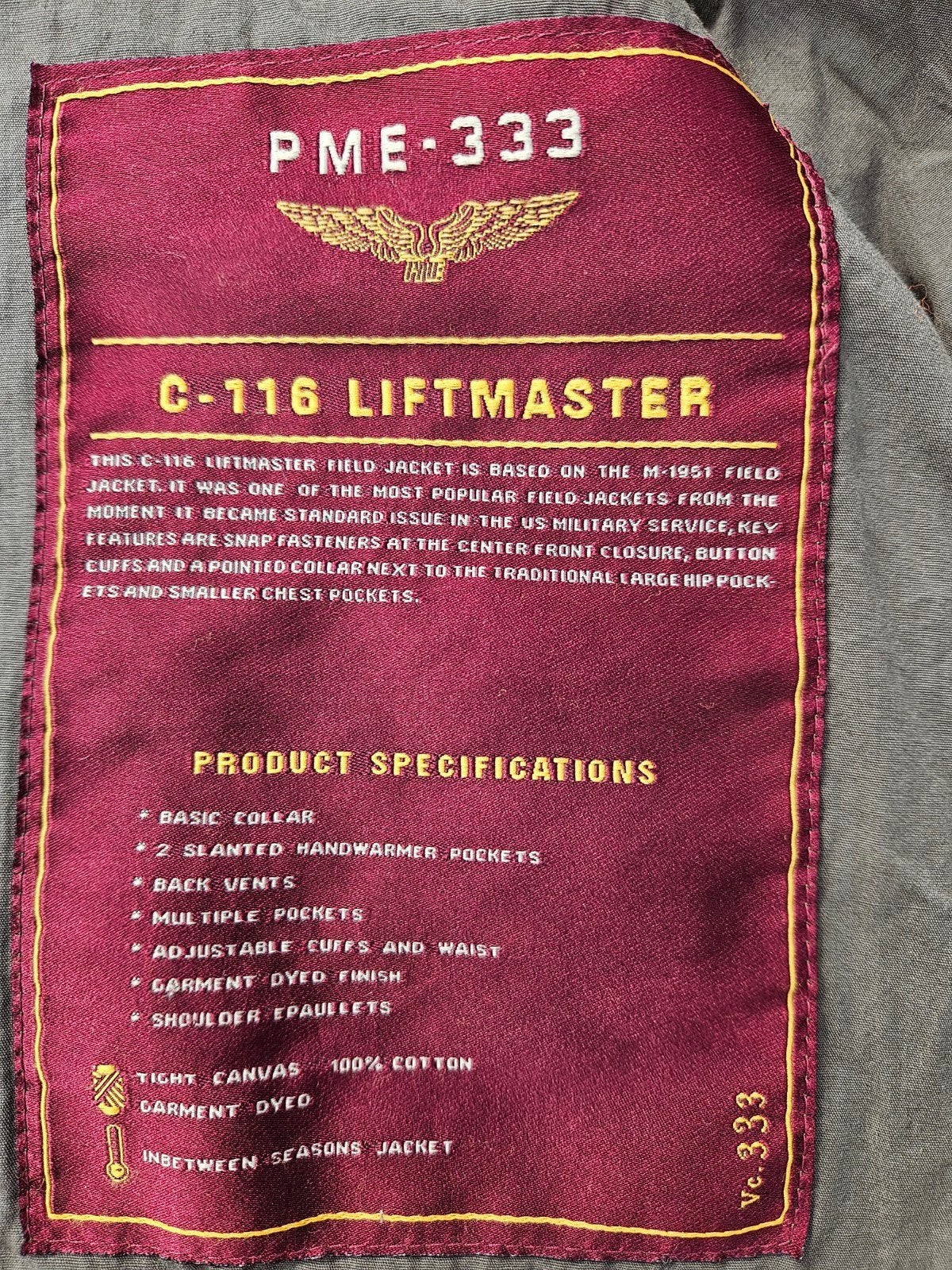 PME Legend limited edition C116 Field jacket / jas ( M en L, Maat 52/54 (L), PME LEGEND, ., Ophalen of Verzenden