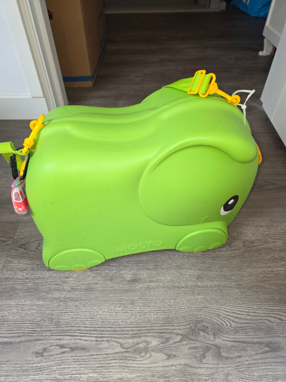 Molto Groene Olifant Kinderkoffer met Wielen, Ophalen, Nieuw