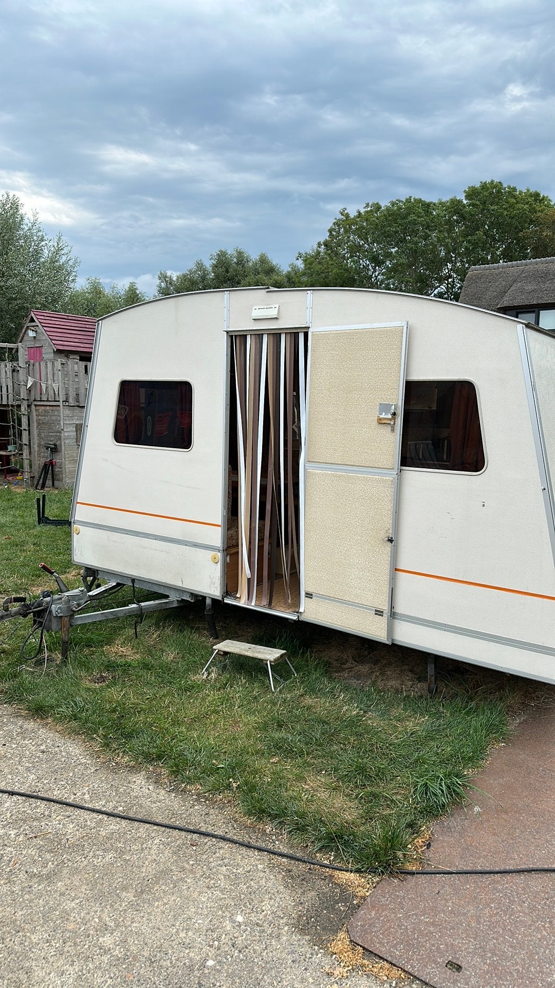 Klapcaravan Rapido Confort-matic met voortent en luifel 1982, Treinzit, Luifel, Rapido, Particulier