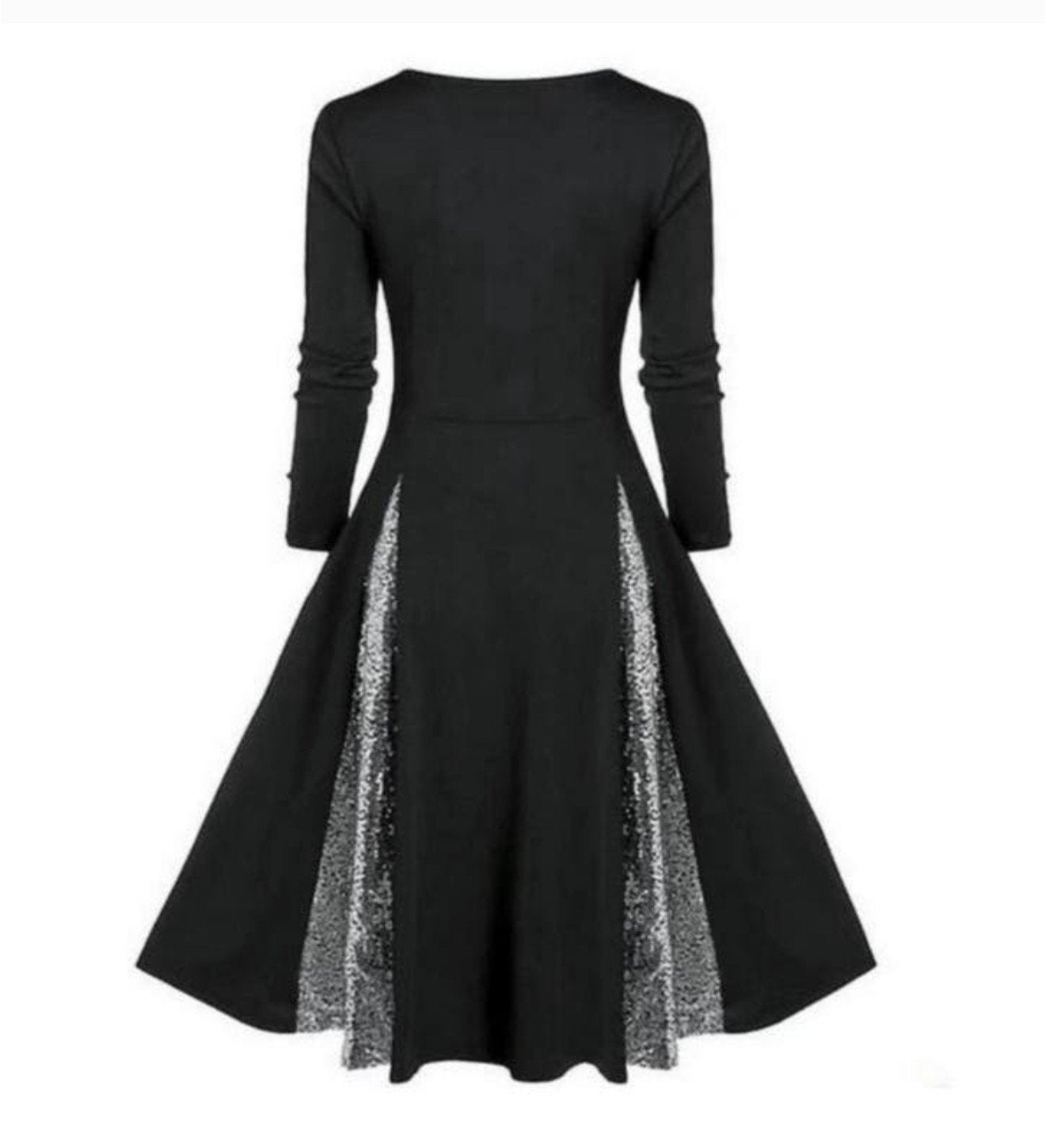 Retro vintage Jaren '50 Punk Gothic Flare Jurk XL goth dress, Zwart, Maat 46/48 (XL) of groter, Nieuw, Ophalen of Verzenden