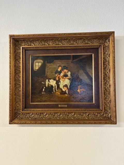 Familie met honden, Ophalen