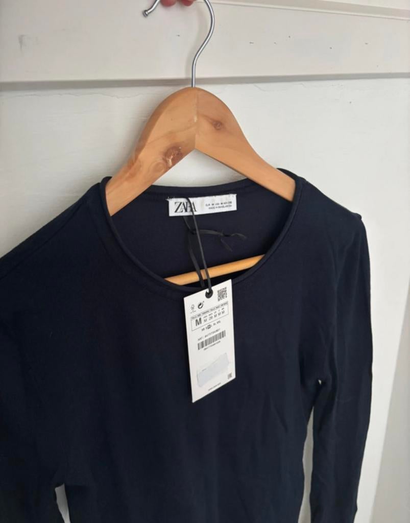 Zara navy blauwe trui,blauw longsleeve,donkerblauwe top, S/M, Ophalen of Verzenden, Nieuw, Maat 38/40 (M), Blauw
