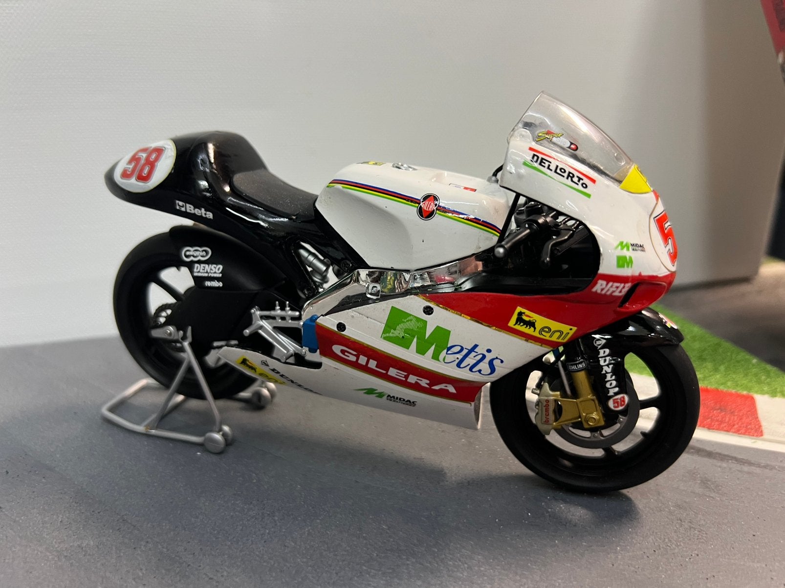 Marco Simoncelli Gilera 1/12 2009, Ophalen of Verzenden, Gebruikt, Auto